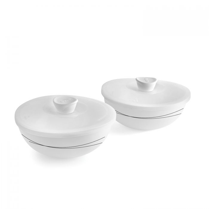 Royale Mixing Bowl Small Set Black Curves