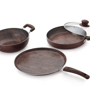 Nirlon Non Stick Woody Cookware Set