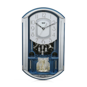 Ajanta Orpat - Classic Musical Pendulum Quartz Wall Clock with Decorative Diamonds – 2627 – Blue