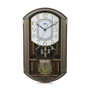 Ajanta Orpat - Classic Musical Pendulum Quartz Wall Clock with Decorative Diamonds – 2627 – Brown