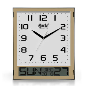 Ajanta Orpat - Calendar Analog Wall Clock– 2817-T – Golden