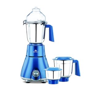 Bajaj Beryl Persian Blue 750 Watts, 3 Jar Mixer Grinder with Anti-Germ & Anti-dust Coating