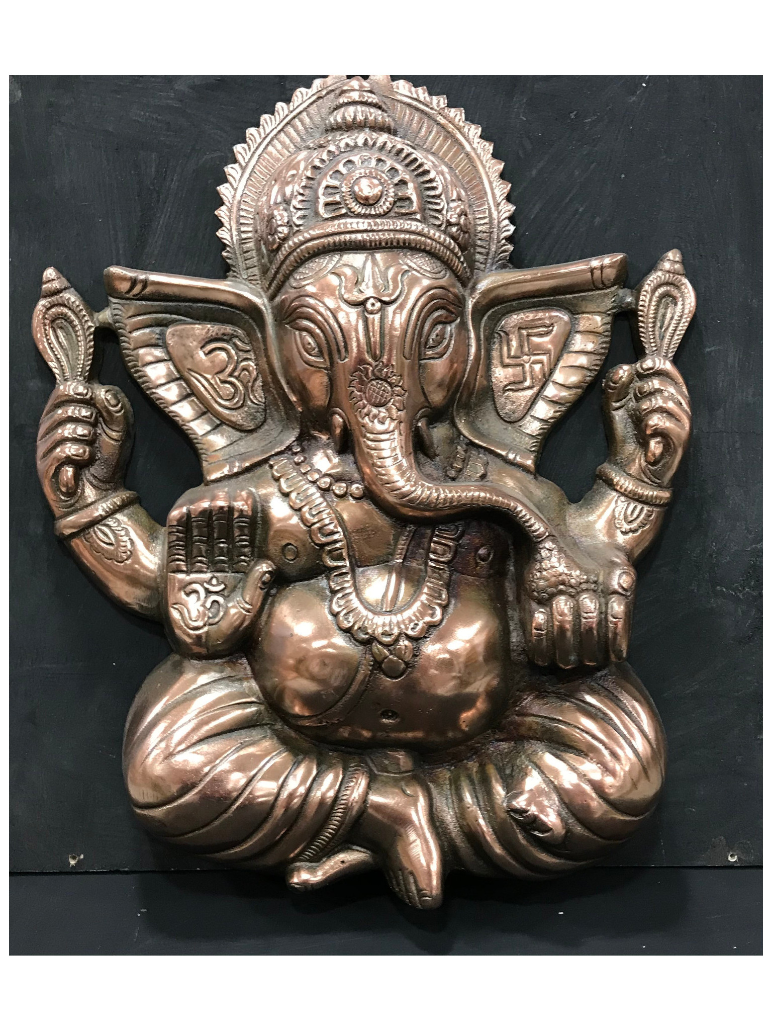 Oxidised Aluminium Shiv Parivar Wall Plate