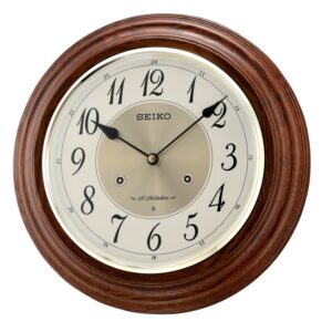 Seiko Wall Clock (31.4 cm x 31.4 cm x 7.2 cm, Brown, QXM283BN)