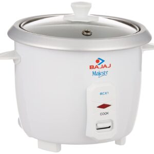 Bajaj Majesty RCX 1 Mini 0.4-Litre Multifunction Rice Cooker (White)
