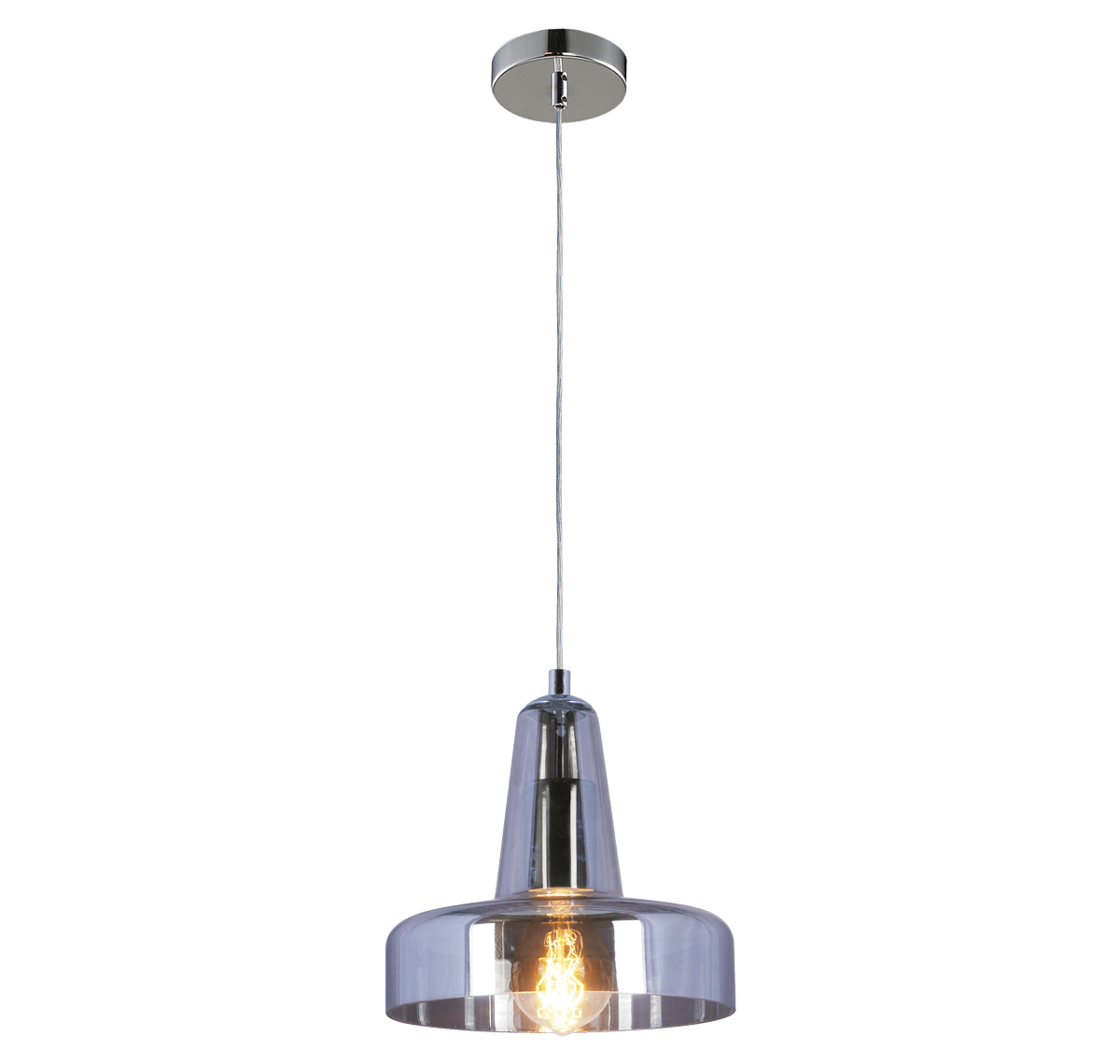 CRYSTINE PENDANT 1LS E27 D200 SMK Ceiling mounted, Pendant