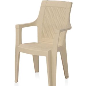 Nilkamal Mystique High Back Chair With Arm (Marble Cream)