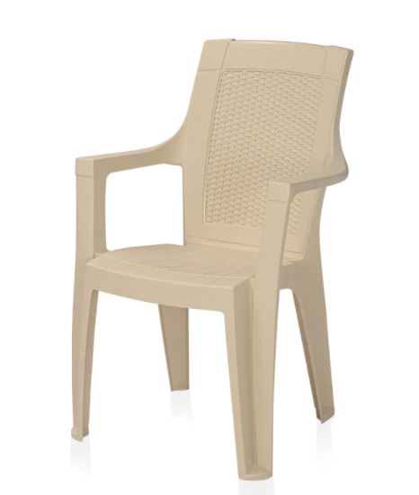 Nilkamal Mystique High Back Chair With Arm (Marble Cream)