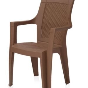 Nilkamal Mystique High Back Chair With Arm (Rattan Dark Beige)