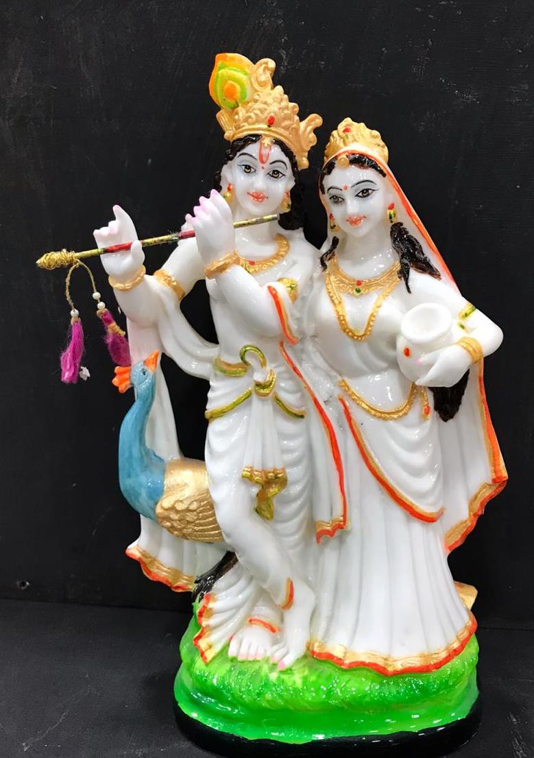 Polyresin Marble Finish Radhakrishna Small