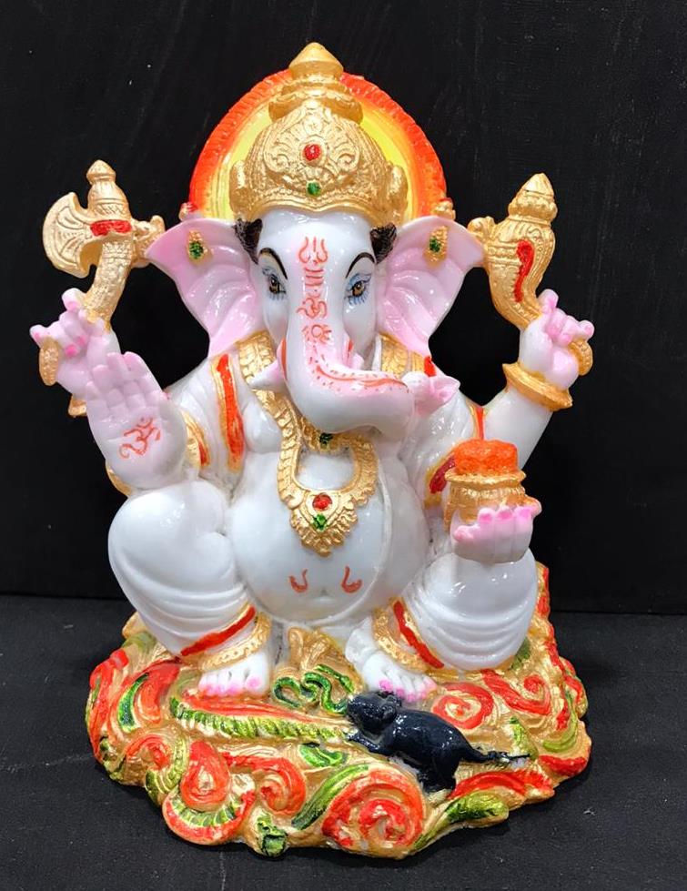 Poly Resin Marble Finish Ganesh
