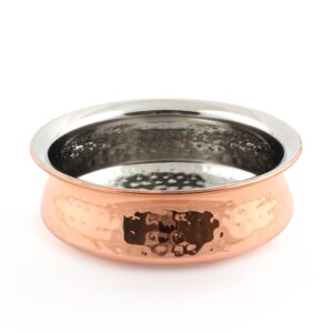Coconut Sikandar Hammered Steel Copper Handi Bowl
