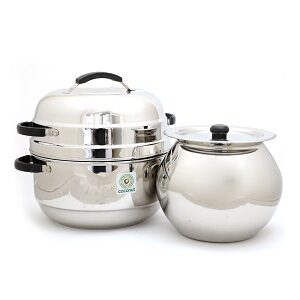 Coconut Stainless Steel Thermal Rice Cooker