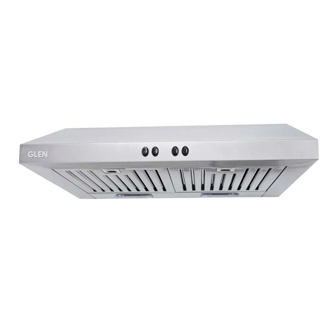 Glen Straight Line Kitchen Chimney 6000 Junior 60cm, Stainless Steel Baffle Filters, Airflow 750 m3/h