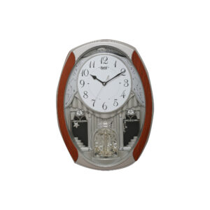 Ajanta Orpat - Classic Musical Pendulum Quartz Wall Clock with Decorative Diamonds – 2927 – Maruti Grey
