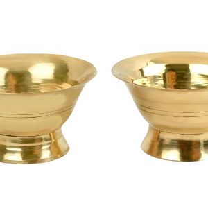 Brass Arishina kumkum Container - 1Pc
