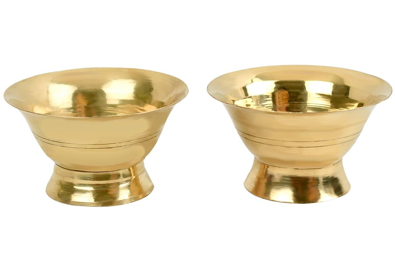 Brass Arishina kumkum Container - 1Pc
