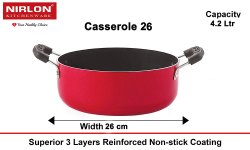 Nirlon Deep Casserole Cookware Cooking Biryani Pot