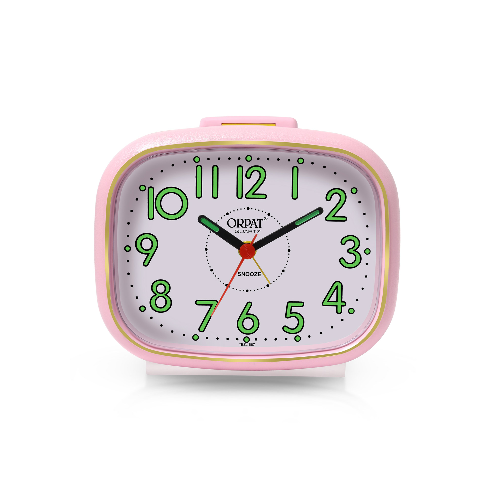 Orpat - Time Piece Snooze Buzzer Alarm Clock (Pink)