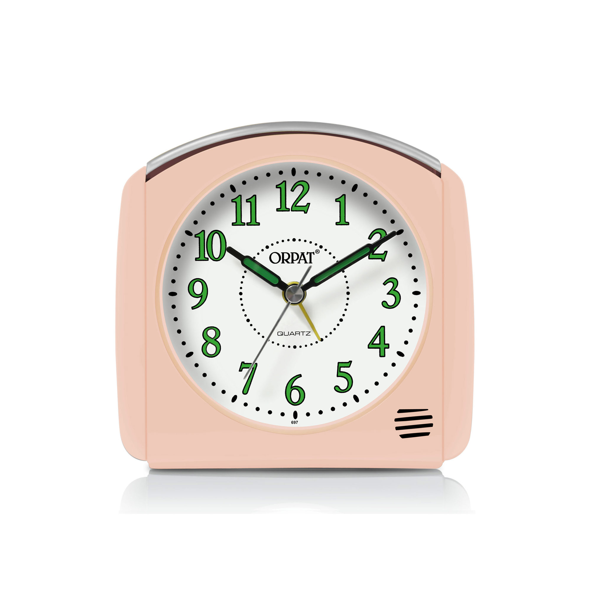 Orpat - Time Piece – Snooze Buzzer Alarm Clock – TBZL-697 – Light Pink