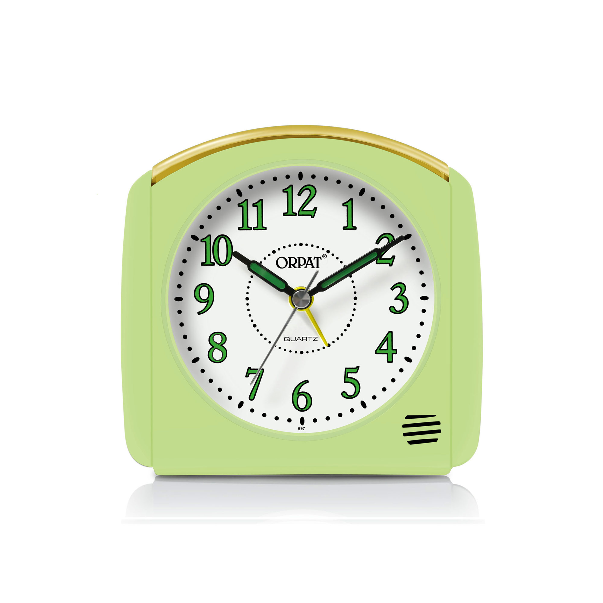 Orpat - Time Piece – Snooze Buzzer Alarm Clock – TBZL-697 – Parrot Green