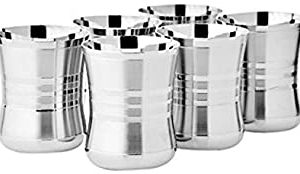 Vidya Steels Rbj Stainless Steel Tableware Drinkware Tumbler Drinking Glasses  Mirror Finish