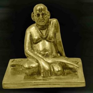Polished Brass Sitting Swami Samarth Maharaj Idol