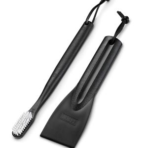 Weber Nylon Upright Gas Grill Maintenance Kit - Scraper and Burner Brush (0.154 G, Black)