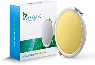 Syska 8 Watt Round Led Slim Downlight Yellow