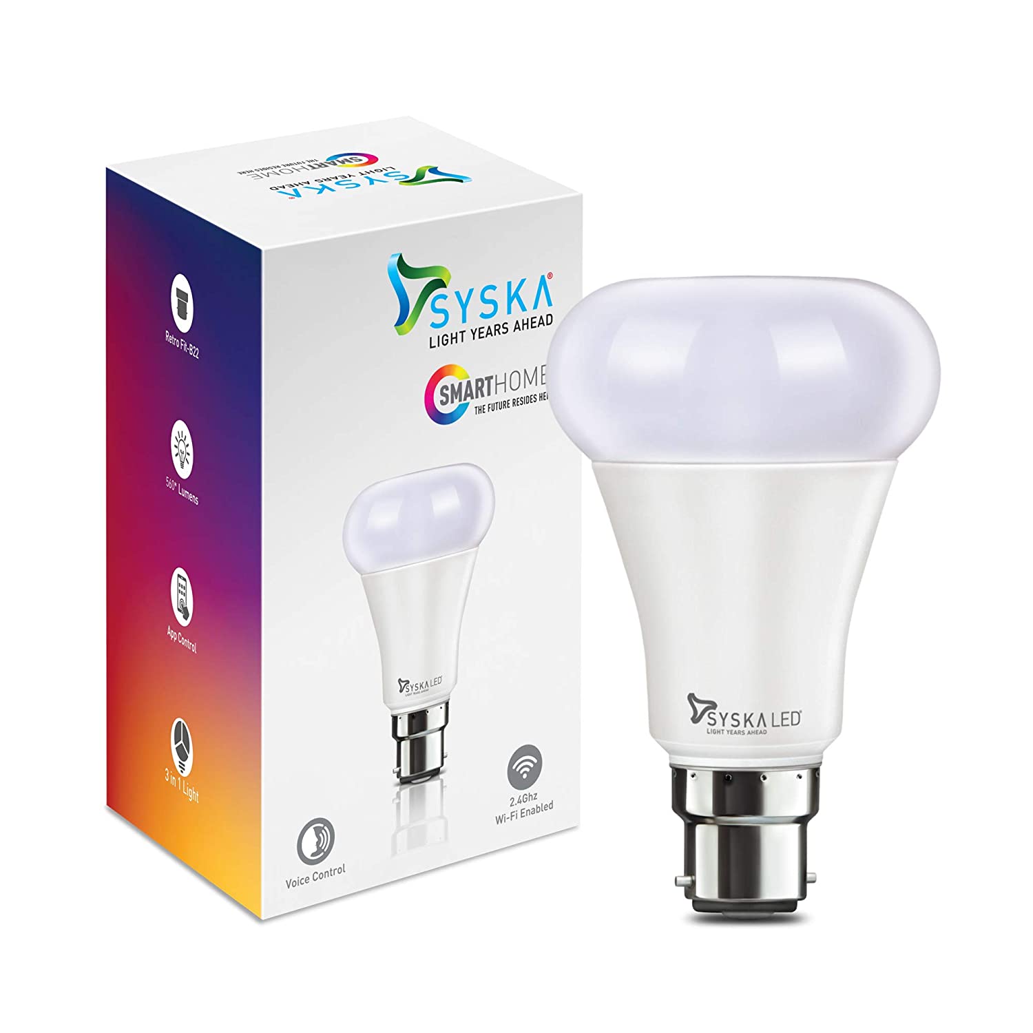 Syska 7W Smart Led Pumpkin Bulb Wi-Fi