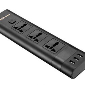 Portronics POR-1347 5A Electrical Universal Sockets and 3 USB Ports (Black)
