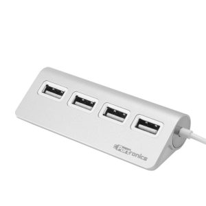 Portronics POR-717 M Port 24 2.0 USB Hub with 4 USB Ports (Silver)