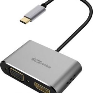 Portronics Mport 4C1 4-in-1 Type-C HUB(Grey) POR-173 USB Hub  (Grey)