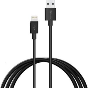 Portronics POR-1087 Konnect Core Plus 2M 2 m Lightning Cable  (Compatible with iOS Devices, Black, One Cable)