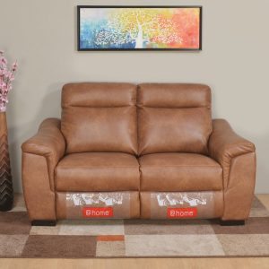 Evelyn 2 Seater Sofa Electrical Recliner (Tan Brown)