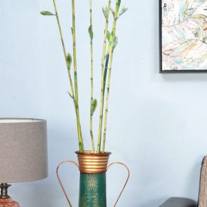 Bamboo Stick With Leaf Wicker (Green)