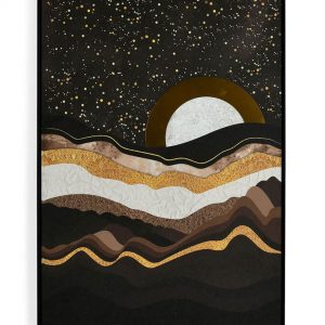 Night Sky Painitng (Brown & Gold)