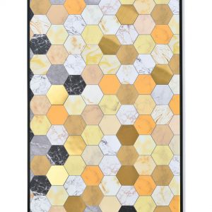 Hexagon Painting (Mustard & Grey)