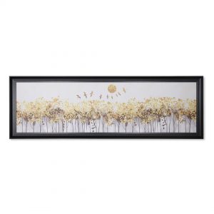 Trees & Birds Painting (Yellow)