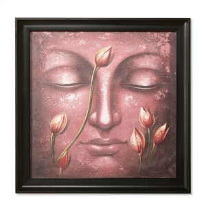 Oni Buddha Lotus Painting (Pink)