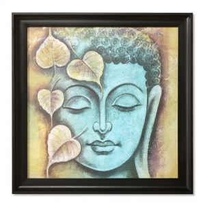 Budhha Leaf Painting (Sea Green)