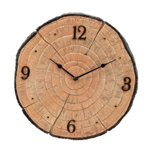 Tree Trunk Wall Clock (Brown)