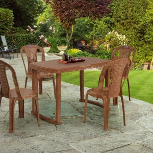 Nilkamal Shahenshah 4 Seater Dining Set (Pear Wood)