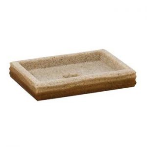 Obsessions Soap Dish Alvina Soap Dish With Hole-Na-820117-Brown To Sandstone