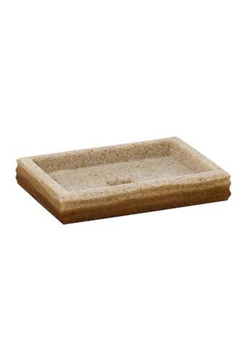 Obsessions Soap Dish Alvina Soap Dish With Hole-Na-820117-Brown To Sandstone