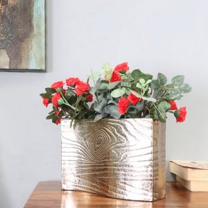 Wave Rectangle Vase (Gold)