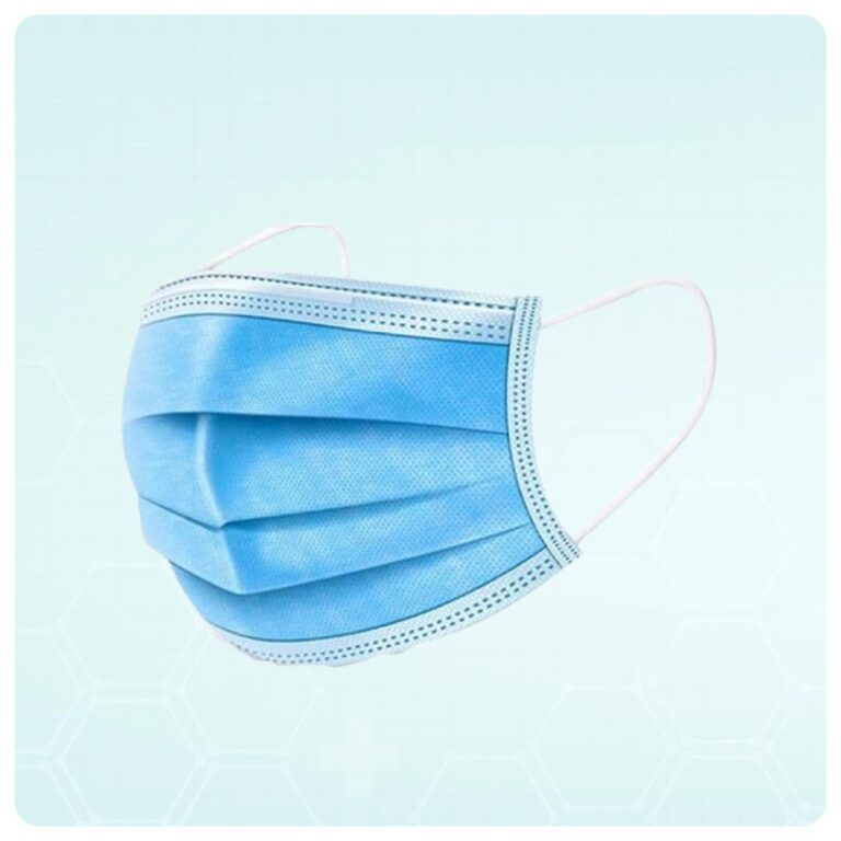 3 Ply Disposable Face Mask Blue Set of 5 - Image 3