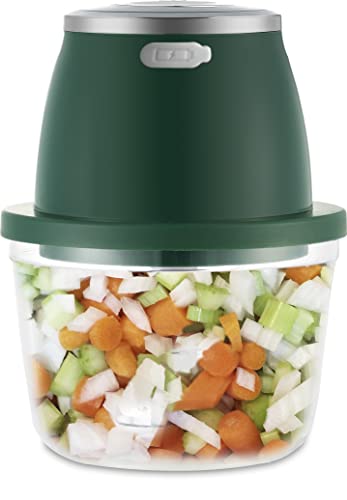 PIGEON ZOOM RECHARGABLE ELECTRIC CHOPPER 350 ML, PORTABLE WITH 3 STAINLESS STEEL BLADES FOR EFFORTLESSLY CHOPPING VEGETABLES AND FRUITS - GREEN - Image 3