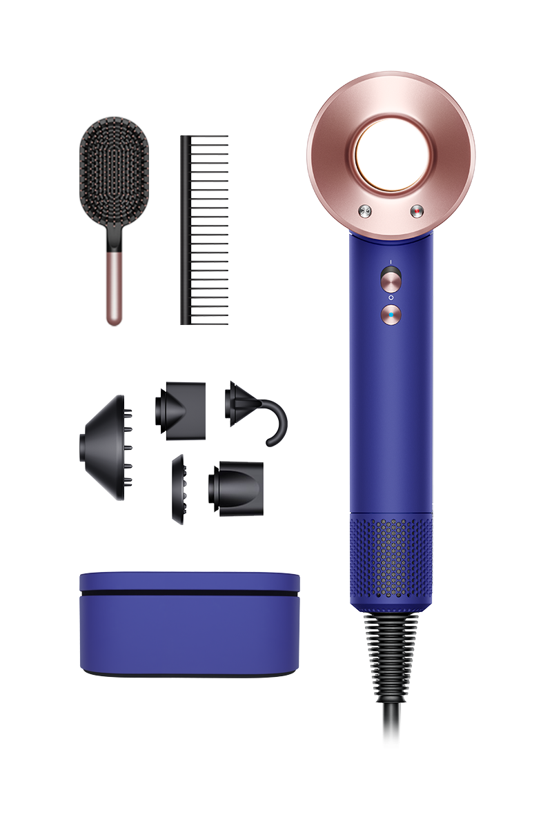 Dyson Supersonic™ hair dryer in Vinca blue and Rosé