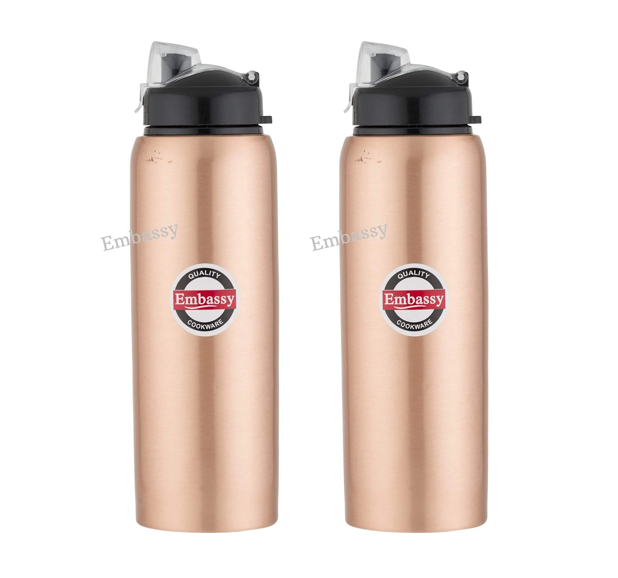 EMBASSY PREMIUM COPPER WATER BOTTLE, SIPPER, 600 ML, PACK OF 2 - LEAK-PROOF, JOINTLESS AND PURE COPPER - Image 4